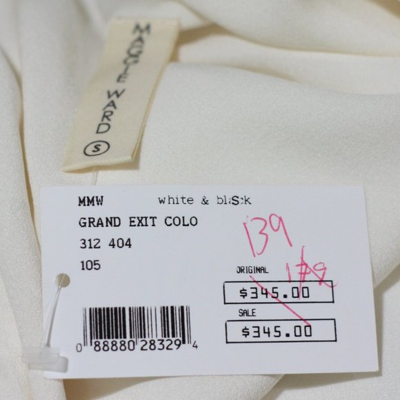 MAGGIE WARD INTERMIX Black and White Silk Dress - Picture 4 of 5